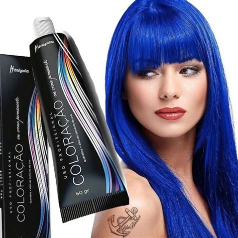 Tinta De Cabelo Azul Royal Hidraty Mairibel Pronta Entrega