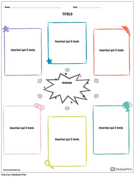 Biografia Organizzatore Grafico Ritratto Storyboard