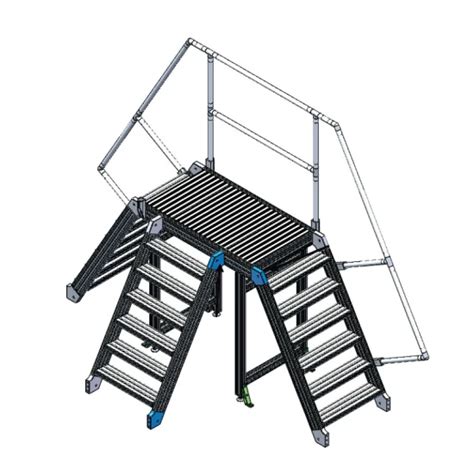 Easy Assembly Aluminum Stair Step Ladder Stool Maintenance Platforms