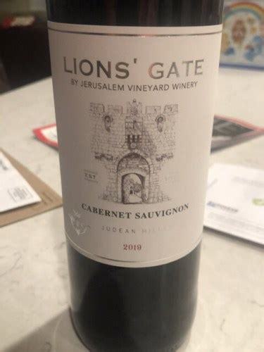 2021 Jerusalem Wineries Lions Gate Single Vineyard Cabernet Sauvignon