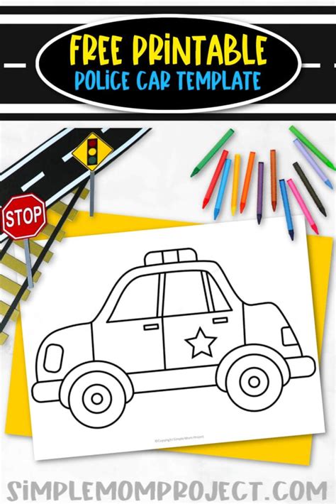 Free Printable Police Car Template – Simple Mom Project