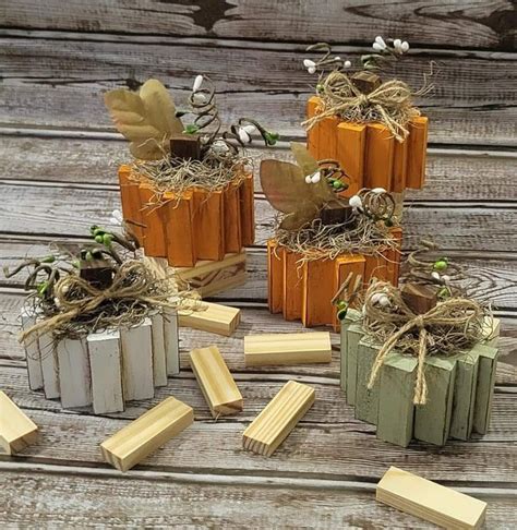 Jenga Block Pumpkins Diy Fall Decor