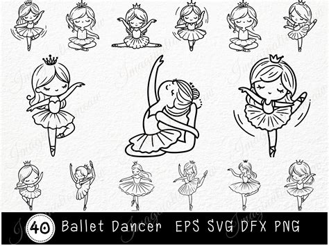 Ballet Dancer Svg Bundle Dancer Svg Dancer Girl Svg Ballerina Line