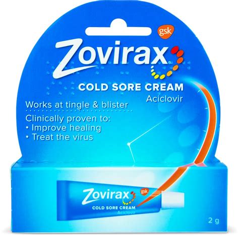 Zovirax Cold Sore Cream Tube 2g | medino