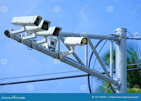 Traffic Monitoring Security Camera CCTV Stock Photo - Image of alarm ...