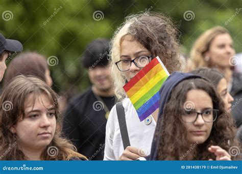 The Sofia Pride Event In Support Of LGBT Rights Lesbian Gay Transgender And Bisexual Editorial