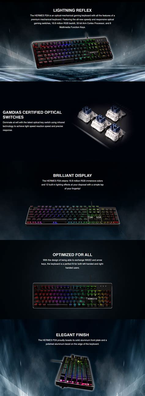 Gamdias Hermes P A Rgb Mechanical Gaming Keyboard Msy Au