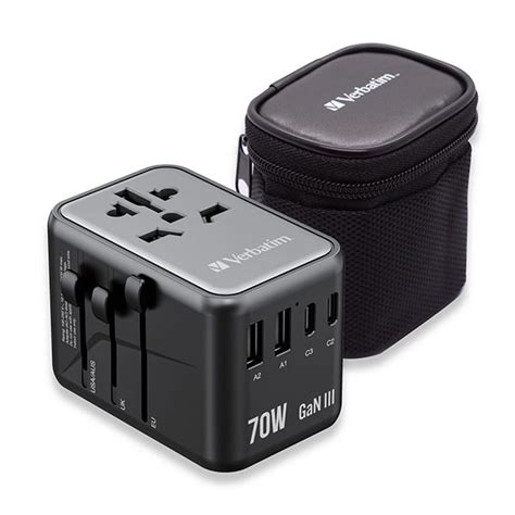 Verbatim GaN III 70W Universal Travel Adapter GiftOne