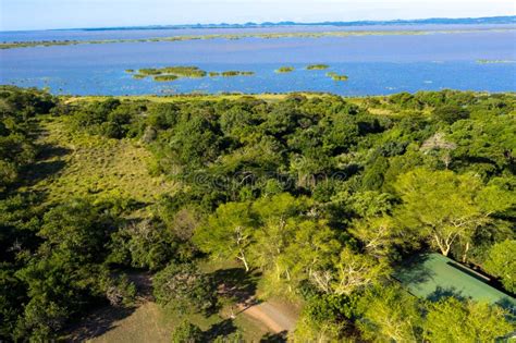 Drone Photography Of A Lodge Within The Western Shores Of The