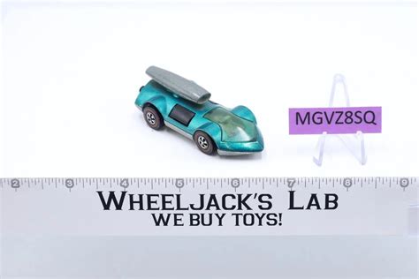 Rocket Bye Baby Aqua Redline Hot Wheels Mattel Vintage RL Hong Kong Wheeljack S Lab