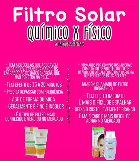 Voc Sabe A Diferen A Entre O Filtro Solar Qu Mico E F Sico O