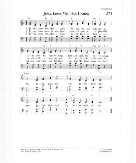 Psalter Hymnal Gray 571 Jesus Loves Me This I Know Hymnary Org