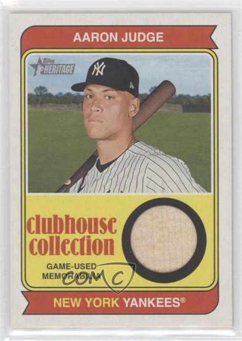 2023 Topps Heritage Clubhouse Collection Relics Aaron Judge CCR AJ EBay