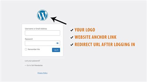 How To Change WordPress Login Logo Anchor Link And Redirect