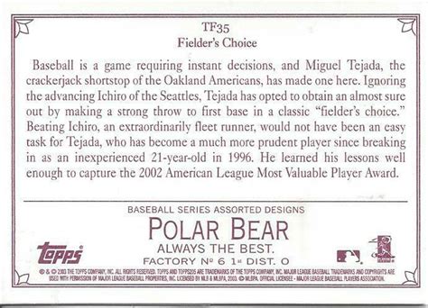 2003 Topps T205 Triple Folder Polar Bear Pictures Inside Ichiro Suzuki