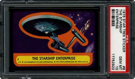 1976 Topps Star Trek Stickers Non Sports Tcg Cards Psa Price Guide