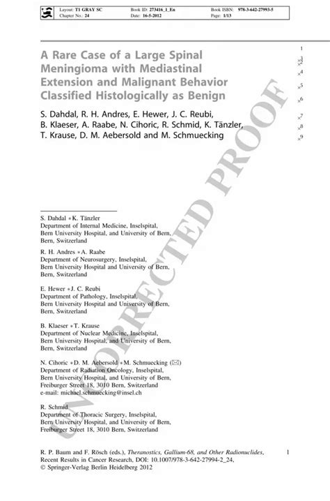 Pdf A Rare Case Of A Large Spinal Meningioma With Mediastinal