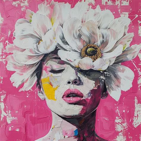 Blossom Face Digital By Poptonicart Claudia Sauter Steiger Saatchi Art