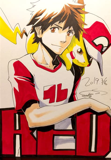 Alolas Red And Pikachuby Seijun Pokemon Firered Pokemon Trainer