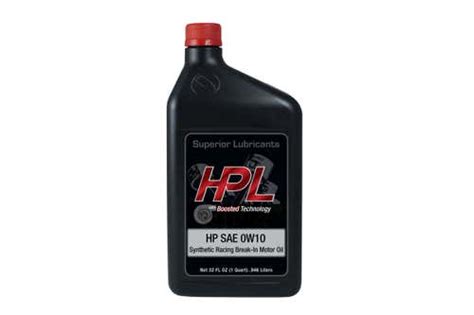 HPL Synthetic Break-In Motor Oil 0W10 1 Quart HPL010RBI