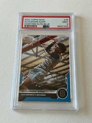 2021 Topps Now OTE Overtime Elite ALEXANDRE Alex SARR Blue 49 PSA 9