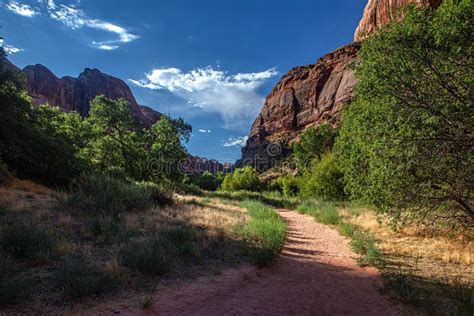 Hiking The Grandstaff Canyon Trail In The Early Morning Moab Utah