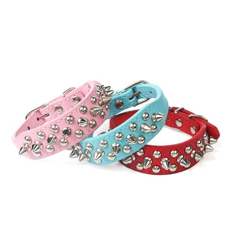 STUDDED DOG COLLAR (ASSORTED COLORS AND SIZES) | StickPets