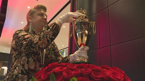 PHOTOS: Kentucky Derby 150's solid gold, jewel-adorned trophy | whas11.com