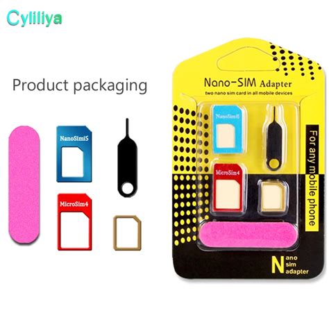 Sim Card Adapter 5 In 1 Micro SIM Adapter Universal Kit For Phone And ...