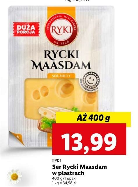 Promocja Ser Rycki Maasdam Ryki W Lidl