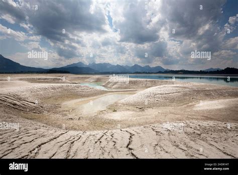 lake, forggensee, drained, lakes, forggensees, draineds Stock Photo - Alamy