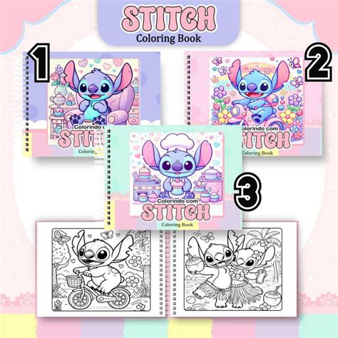 Caderno Bobbie Goods Stitch Lilo E Angel Princesas Kuromi Labubu Hot Weels Capa Dura Livro De