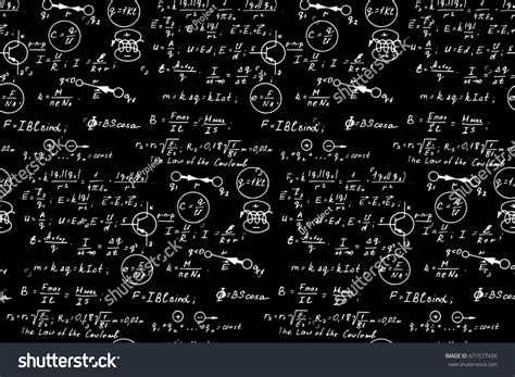 Physics Electronic Engineering Mathematics Equation Scheme Stock Vector ...