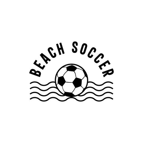 Beach Soccer Logo Design Premium Vektor