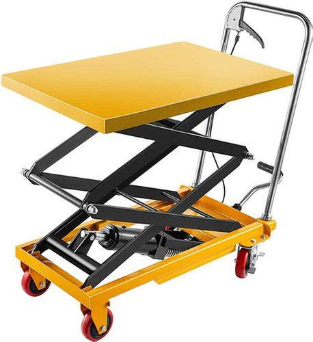 Mild Steel Four Wheel Type Hydraulic Scissor Lift Table Capacity