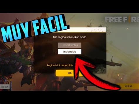 COMO CREAR UNA CUENTA DE OTRA REGIÓN INDONESIA EN FREE FIRE SIN