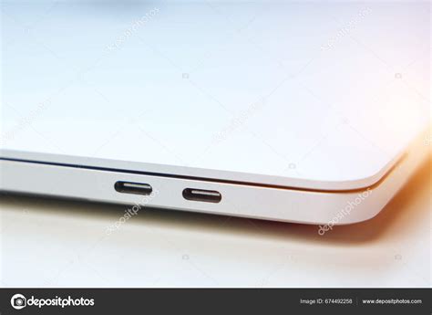 High Performance Laptop Usb Ports Versatile Connectivity Modern Computing Thunderbolt Stock ...