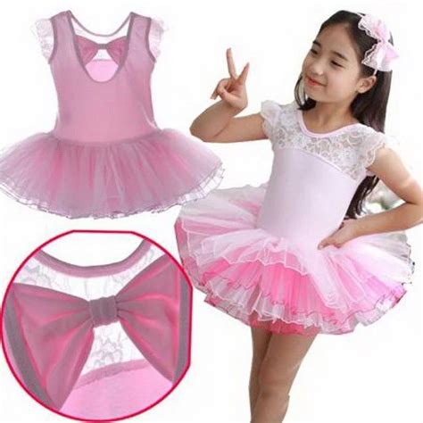 Saia Tutu De Bal Para Crian As La O Cor De Rosa Doce Meninas Collant