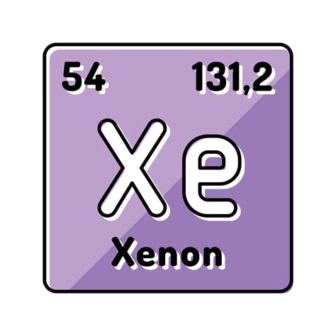 Xenon Chemical Element Color Icon Vector Illustration 21158358 Vector