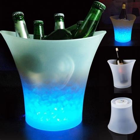 5L Volume Plastic Led Ice Bucket Color Changing Bars Nightclubs LED