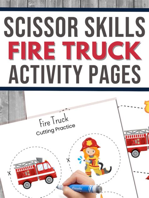 Fire Truck Cutting Activity - 3 Boys and a Dog