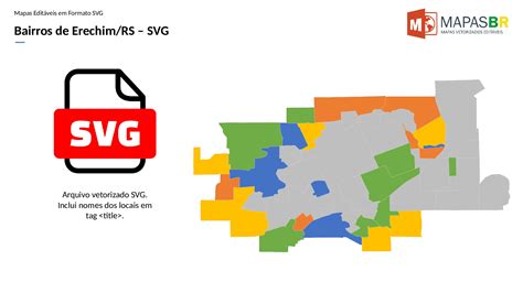 bairros de erechimrs em svg mapas br