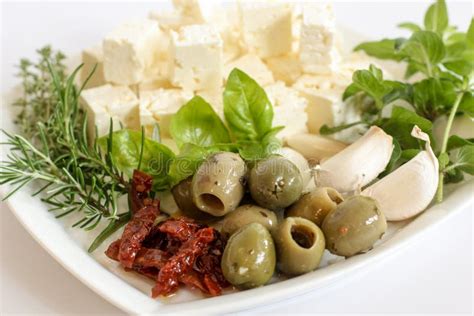 Mediterranean ingredients stock photo. Image of green - 51902378