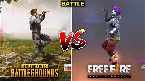 Pubg Vs Free Fire Emotes Battle Free Fire Emotes Vs Pubg Emotes