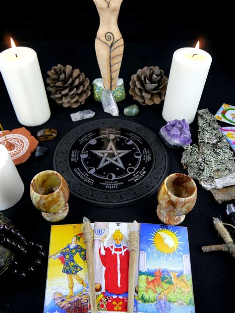 Wiccan altar tool. Altar pentacle and goddess statue. #wicca #wiccan # ...