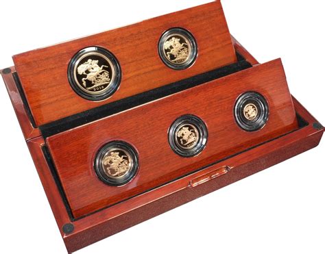 Gold Proof Sovereign Five Coin Set Butler Effigy Boxed