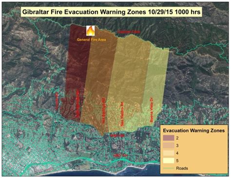 Santa Barbara Fire Evacuation Map - Maps For You