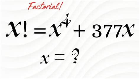 Math Factorial Simplified How To Solve A Factorial Equation Easily