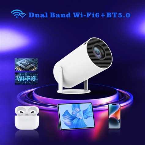 Hy K Brightness Android Smart Projector Dual Wi Fi Hd Home