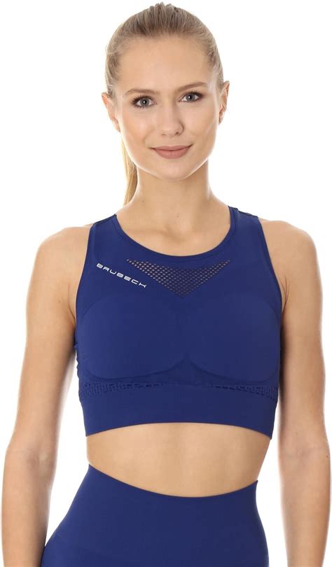 Brubeck Top Sportowy Damski Gym Crop Cr Ciemnoniebieski Ceny I